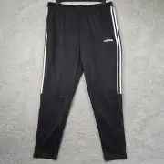 adidas ADULT Training Pants EXTRA LARGE XL BLACK WHITE WORK OUT RUNNING ZIP NWT