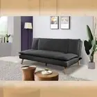 Foret Sofa Bed Futon Recliner Lounge Fabric Couch Convertible 3-Seater Grey