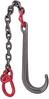 Obstacle car 5T Long Shank J Hook - Galvanized Safety Transport Chain - Hanging Chain Hook - Obstacles Car Breakdown Car Trailer Hook, Car Hanging Brake Rope For Truck Recovery Breakdown car(Single Ch