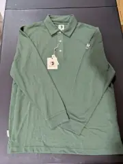 NWT MEN'S DUCK HEAD LS MURRAY POLO, SIZE: XL, COLOR: CILANTRO HEATHER (M1)