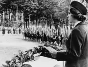 Princess Benedikte Denmark speaking a podium Girl Guide Congres- 1963 Old Photo