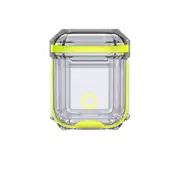 Wireless Earphones Charging Box Transparent TPU Protective Case for Apple AirPods 1 / 2(Yellow)