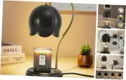 Black Gold Flower Candle Warmer Lamp with Timer Dimmable, Office Decor Elegant