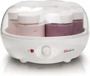 Automatic Electric Yogurt Maker Machine with 7 Glass Jars, 15-Hour Auto Shut Off