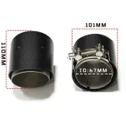 1 PCS Carbon Fiber Exhaust Tips For BMW M2 M3 M4 M135i M235i M140i M240i M335i M340i M435i Direct Plug Universal Exhaust Pipe Matte ID67MM OD101MM