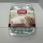 Pyrex Easy Grab 2-Quart Casserole Glass Bakeware Dish with Glass Lid