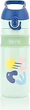 Kids Thermos Water Bottle with Straw Leak Proof,One Click Open,Stainless Steel BPA Free Insulated 500ml Hot & Warm Flasks School Outdoor Boys Girls,Green