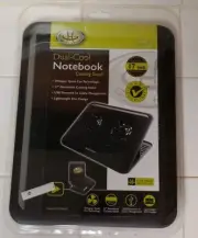 Gear Head Dual-Cool Notebook Laptop Computer Cooling Stand Black CFS4200BLK NEW