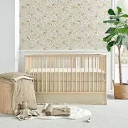 Levtex Baby - Cloud Muslin Crib Bed Set - Baby Nursery Set - Cacao and Beige Stars - Grey Textured Muslin - 5 Piece Set Includes Quilt, Fitted Sheet, Two Swaddles & Bear Lovey