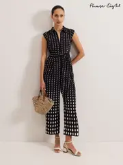 Phase Eight Black Delina Geo Jumpsuit (F52560) | $298