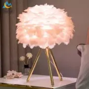 Nordic Modern Feather LED Table Lamp – Bedroom, Living Room, Study, Hotel Decor