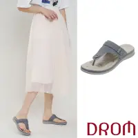 在飛比找momo購物網優惠-【DROM】厚底拖鞋 夾腳拖鞋/復古歐美舒適厚底雕花夾腳拖鞋