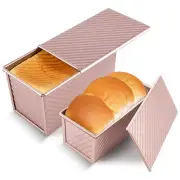 2Pack Pullman Loaf Pan with Lid,Non-Stick Sandwich Bread Loaf Pan,1 Lb/0.53322