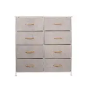 8 Drawer Storage Chest Beige - Beige