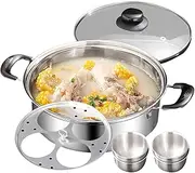 Poached Egg Pan - Steamer Pan Egg Maker Non Stick Poached - Cooker Stainless Steel Kitchenware Poacher for Kitchen Induction Cooktop Stove Top