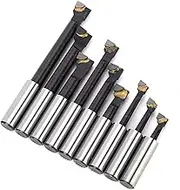 9PCS F1 Type Boring Cutter 3/8-Inch CNC Milling Tools Kit Set Lathe Parts High-Speed Steel Lathe Head Shank Boring bar Set Boring Tool