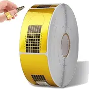 1 Roll (500 Pieces) Nail Stencils, Self-Adhesive Nail Stencils, for Gel Nails & Nail Extension Golden Stencils, Artificial Fingernail Modelling