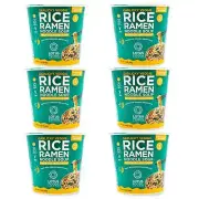 Organic Garlicky Veggie Rice Ramen Noodle Soup - Ramen Noodles Cup of Noodles...