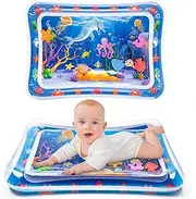 Tummy Time Water Mat丨Inflatable Tummy Time Water Play Mat for Babies, Infants and Toddlers 3 to 12 Months Promote Development Toys Baby Gifts (Blue)