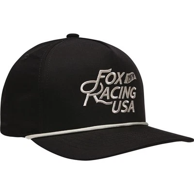 Fox Racing Flag Rope Snapback Hat | Black