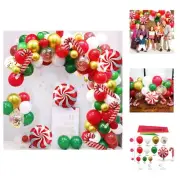 Christmas Balloons Garland Arch Kit - Red Green Gold Confetti Balloons with C...