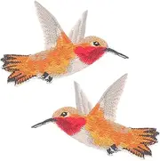 [jojofuny] 2pcs Bird Applique Iron Patches for Clothing Repair DIY Craft Supplies Durable Embroidered Decorations for Hats Jackets and More Easy to Use for