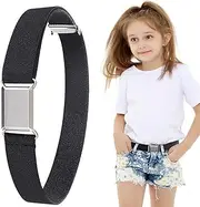 [DILUSILK] Kids Belt Adjustable Kids Belts for Boys and Girls Elastic Stretch Belts with Black Square Buckle Boys Belt, Black, 15*20*2.5