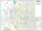 Metropolitan Phoenix Arterial and Collector Streets Full-Size Standard Wall Map