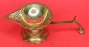 Traditional Deepak Oil Wick Lamp Puja Diya Brass Pooja Deepam Home Décor BA701