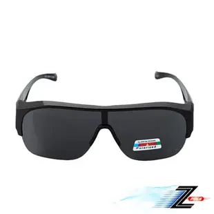 【Z-POLS】半框大鏡面款包覆式套鏡設計 抗UV400頂級Polarized寶麗來偏光太陽眼鏡