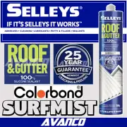 Selleys Roof & Gutter Silicone SURFMIST Sealant Waterproof UV Weather Resis 300g