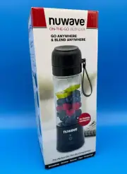 New NUWAVE on the go Portable Rechargable Blender Mixer 10oz Smoothies Shake USB