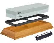 Primo Cook knife sharpening set - stone 400/1000 with stand