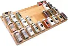 Spice Rack Tray Bamboo Drawer Organizer for Kitchen,Adjustable Expandable Spice