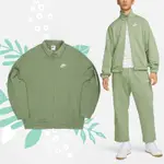 NIKE 外套 NSW JACKET 男款 綠 內磨毛 休閒 長袖 襯衫領 棉質 棉長袖 DX0540-386