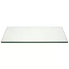 Pro Safe Glass 17" x 22" Rectangle Glass Table Top 3/8" Thick Flat Polish Edge