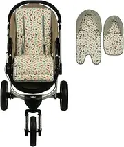 Keep Me Cosy™ Pram Liner + Head Support Set - Paper Boat