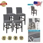 Transforming Slipcovers Set of 4 for Bar Stools - Water-Resistant Grey Covers