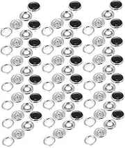 Beatifufu 50sets Sewing Snap Buttons Kit Five Claw Fasteners for Clothing Crafts DIY Projects Durable Material for Shirts Jeans Rompers Bags