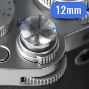 Haoge 12mm Metal Shutter Release Button for Leica M10 M11 Concave Surface Silver
