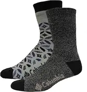 [Columbia] Women's Acrylic Crew Socks 2 Pair, Spring Blue/Navy Marl, Women's Shoe Size 4-10, Spring Blue / Navy Marl, 4-11