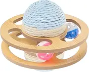 Cat Scratching Post Interactive for Cats Durable Scratcher with Ball Protects Furniture Satisfies Scratching Instinct Portable Lightweight Design for Indoor Kittens