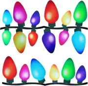 Outus 40 Pcs Christmas Car Magnets Lights Stickers Reflective Bulb Lights Magnet