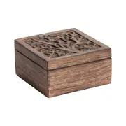 Willow & Silk Wooden Organiser Tree-of-Life Trinket/Ornament/Jewellery Box 15cm