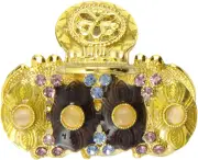 Caravan Light Pink Pearls In Oval Deco's And Hair Claw Is Jeweled With 44 Rhinestones And Pearls