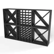 220 Bottles Wine Rack Set - Rich Black