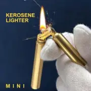 Mini Copper Foldable Grinding Kerosene Lighter Nunchaku Portable Retro Wheel