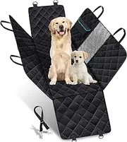 Dog Seat Cover Dog Car Seat Cover Rear Seat Cushion Cushion Strap Hammock Cover with Backing Zipper Pocket Dog Hammock