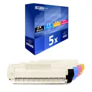 5x Europcart Toner for OKI C-5700-N C-5600-DN C-5600-N C-5700-DN