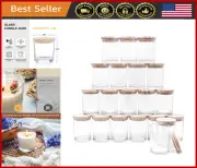 7 OZ Clear Candle Jars with Wood Lids, 20 Pcs for DIY Candle Making Supplies